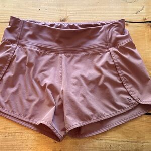 Women's free fly lined Mauve Athletic Shorts